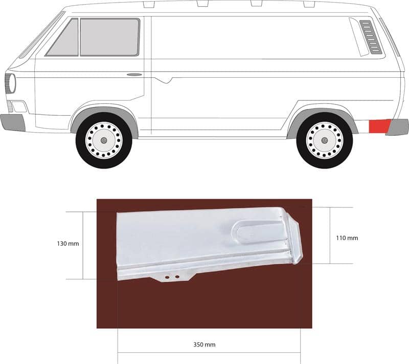 Ремчастина Металева Передня Ліва Volkswagen Transporter 1980-1991, 251 813 357