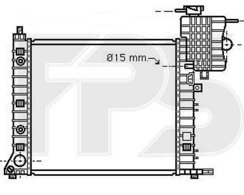 Радіатор Охолодження Mercedes-Benz V-Class 1996-2002, 6385011901, 6385012001, 6385012101, 6385012201, 6385012801, A6385002300, A6385002600, A6385002800, A6385003000, A6385011901, A6385012001, A6385012101, A6385012201, A6385012801