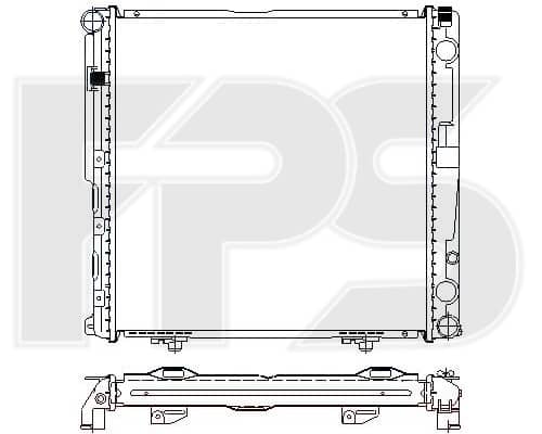 Радіатор Охолодження Mercedes-Benz 124 1984-1996, 1245000103, 1245000203, 1245008603, 1245008703, A1245000103, A1245000203, A1245008603, A1245008703