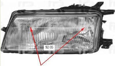 Фара Передня Передня Ліва Opel Vectra 1988-1995, 1216471, 1216473, 1216483, 1216493, 1216495, 90443734, 90443736