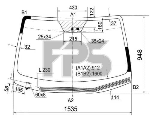 Скло Автомобільне(вітрове) З Підігрівом Hyundai ix55 2007-2012