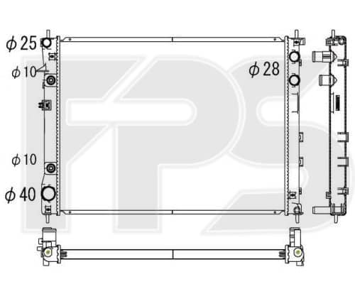 Радіатор Охолодження Subaru Tribeca 2005-2007, 45111XA00A, 45111XA00B, 45111XA01A, 45111XA01B
