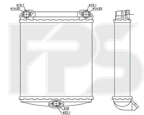 Радіатор Пічки Mercedes-Benz 124 1984-1996, 0028353101, 0028355201, 0028355301, A0028353401, A0028355201