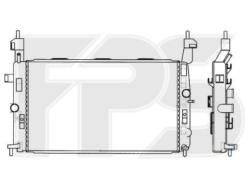 Радіатор Охолодження Opel Meriva 2003-2010, 1300252, 1300253, 1300413, 13128930, 13130015, 13181074