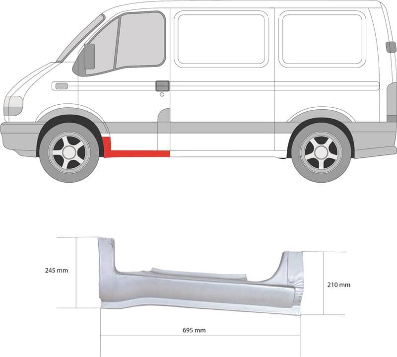 Ремчастина Металева Задня Ліва Iveco Daily 2000-2006