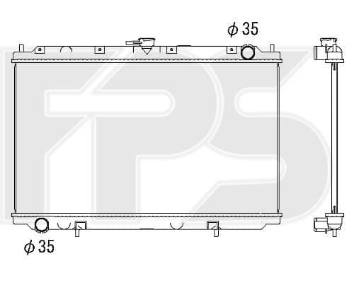Радіатор Охолодження Nissan Primera 1996-1999, 214102F000, 214102F002, 214109F500, 214109F502