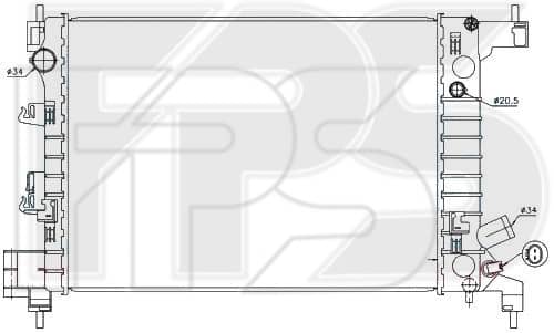 Радіатор охолодження CHEVROLET AVEO 2011-2016
