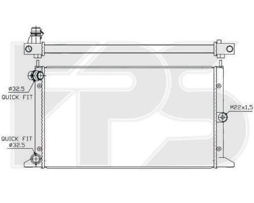 Радіатор Охолодження Seat Alhambra 2000-2010, 1109113, 1209590, YM218005DA, YM218005DC, 7M3121253B