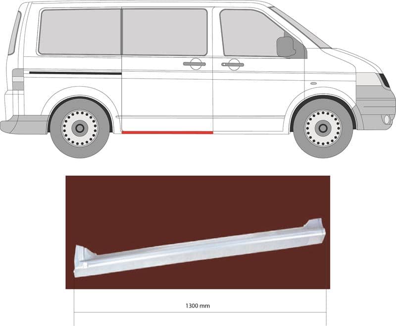 Ремчастина Металева Передня Права Volkswagen Transporter 2003-2009