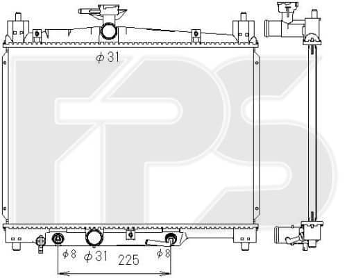 Радіатор Охолодження Toyota Yaris 1999-2006, 1640023091, 1640023111