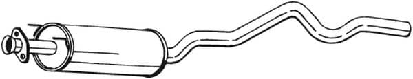 Глушник Посередені Opel Astra 1991-1997, 5852717, 5852852, 5852920, 5852987, 852910, 90352683, 90501103, 90541767