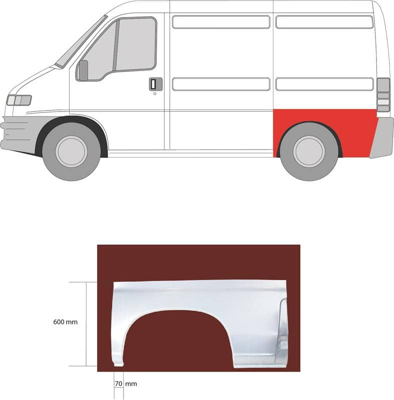 Ремчастина Металева Задня Ліва Citroen Jumper 1994-2001