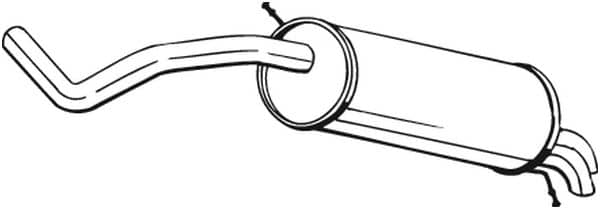 Глушник Задній Seat Ibiza 2002-2009, 6Q6253609AE, 6Q6253609AF, 6Q6253609BD, 6Q6253609C, 6Q6253609D, 6Q6253609Q, 6Q6253609R, JZW253609AG