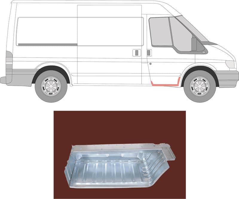 Ремчастина Металева Передня Права Ford Transit 2000-2006