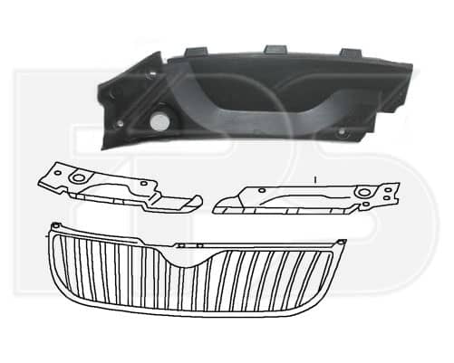 Полоска Пластикова Передня Ліва Skoda Superb 2009-2013