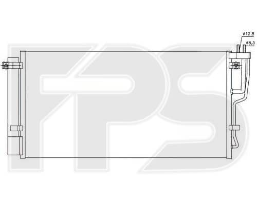 Радіатор кондиціонера Kia Carens 2006-2012, 976061D100, 976061D100UU, 976061D110