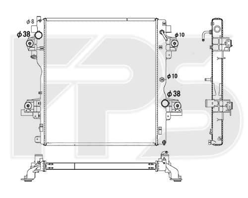 Радіатор Охолодження Toyota Land Cruiser Prado 2010-2013, 1640020290, 1640030290, 1640030300