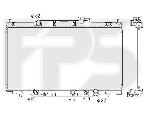 Радіатор Охолодження Honda CRV 2002-2006, 19010PNB901, 19010PNB9011M, 19010PNLG51, 19010PPAA01, 19010PPAA02, 19010PPAA51, 19010PPAA52, 19010PPLA01, 19010PPLA51, 19010PZDA01, 19010PZDA51, 19010PZDJ51, 1901PNB0031