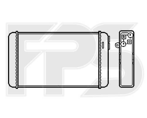Радіатор Пічки Opel Omega 1986-1994, 1618044, 1618107, 1618235, 1806114, 1843103, 90229066, 90273595, 90510471, 9196906
