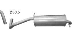 Глушник Задній Seat Ibiza 2009-2012, 6R6253609AA, 6R6253609AS, 6R6253609AK