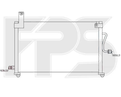 Радіатор кондиціонера Daewoo Matiz 2001-2014, 96566331, 96569392