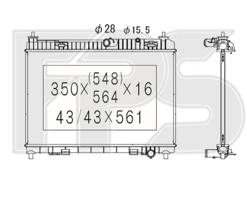 Радіатор Охолодження Ford Fiesta 2013-2019, 1772874, 5054660, AE818005AB