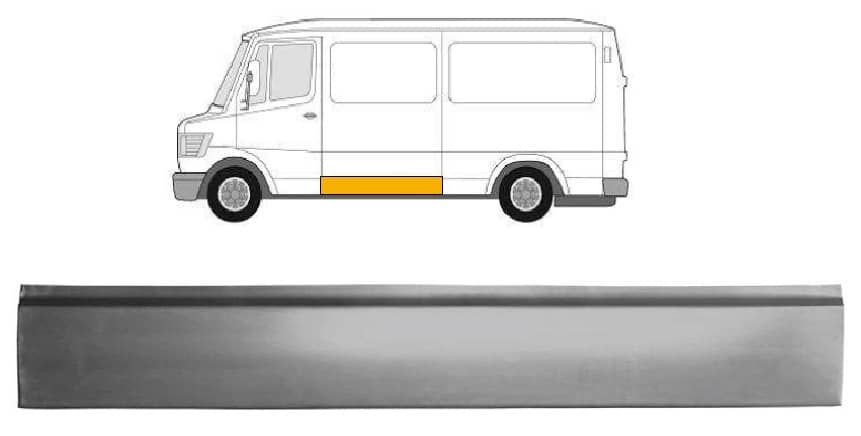 Ремчастина Металева Посередені Ліва Mercedes-Benz 207-410 1977-1995
