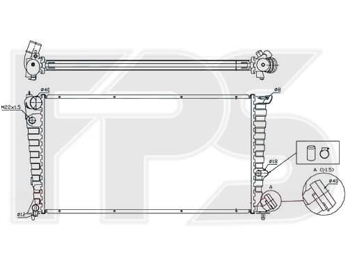 Радіатор Охолодження Citroen Berlingo 1997-2002, 133009, 133010, 133023, 133024, 133030, 133056, 1331EQ, 1331Q6, 1331Q7, 1331S0, 96275074