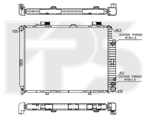 Радіатор Охолодження Mercedes-Benz E-Class 1995-1999, 2105000803, 2105002703, 2105002803, 2105002903, 2105003003, 2105007103, A2105000803, A2105002703, A2105002803, A2105002903, A2105003003, A2105007103