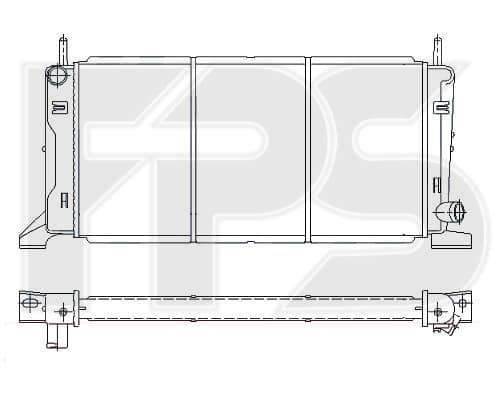 Радіатор Охолодження Ford Escort / Orion 1986-1990, 1626826, 1634973, 1634975, 1642542, 1643536, 1643537, 1643541, 1643542, 1643546, 1652278, 1652279, 6148703, 6148704, 6148705, 6165943, 6165944, 6184413, 6184414, 86AB8005CE, 86AB8005CF, 86AB8005DE, 86AB8005DF, 86AB8005HA, 86AB8005HB, 86AB8005JA, 86AB8005JB