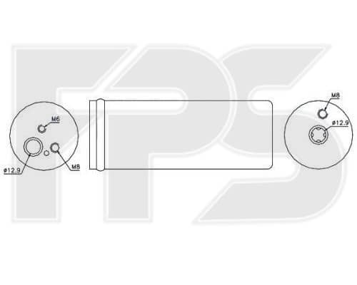 Осушувач Кондиціонера Seat Ibiza / Cordoba / Inca 1999-2002, 1C0820191, 1C0820191B, 1C0820191C, 1J0820191A, 1J0820191B, 1J0820191D, 1JO820191D