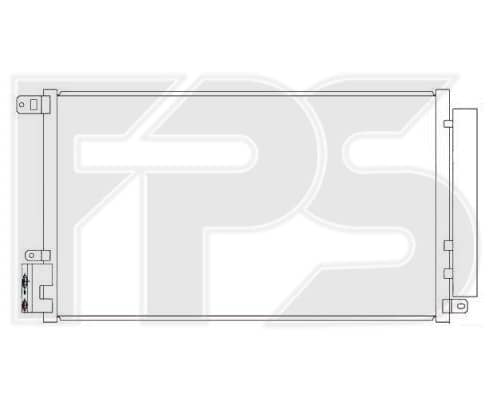 Радіатор кондиціонера Fiat Doblo 2010-2015, 1850227, 50512105, 50526514, 50540514, 95510683, 95514807, 1850279