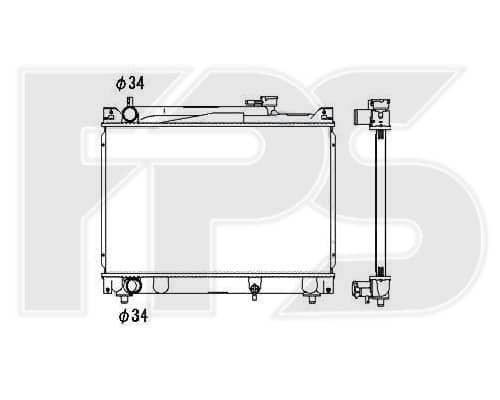 Радіатор Охолодження Suzuki Grand Vitara 1998-2005, 1770065D00, 1770065D01, 1770065D11, 1770065D20, 1770065D30, 1770077E00, 1770077E20, 1A5315200