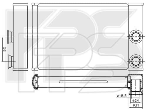 Радіатор Пічки Chevrolet Cruze, 13263329, 13406298, 1843527, 20782084