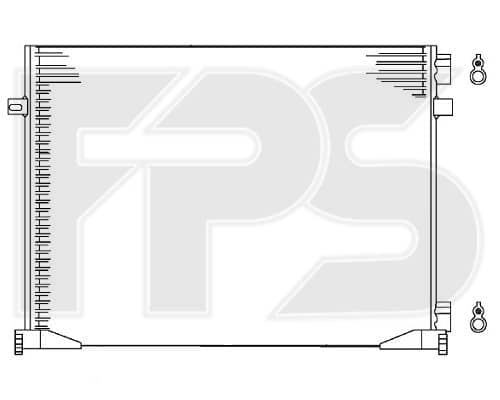 Радіатор кондиціонера Nissan Primastar 2002-2007, 2765000QAG, 2765000QAJ, 4408426, 4408429, 4408646, 4414387, 7700312901, 8200073912, 91160017, 91165692, 91166018, 91168643, 8660002505