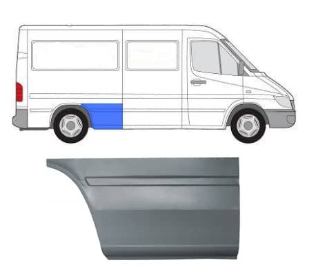 Ремчастина Металева Задня Права Mercedes-Benz Sprinter 1995-2000