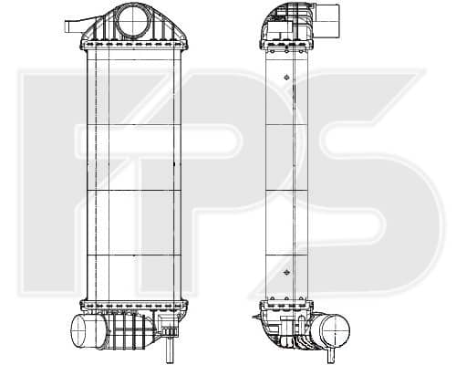 Радіатор Наддуву Renault Kangoo 2008-2013, 8200382109, 8200427469