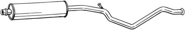 Глушник Посередені Peugeot 307 2001-2005, 1717Q4, 9800524380