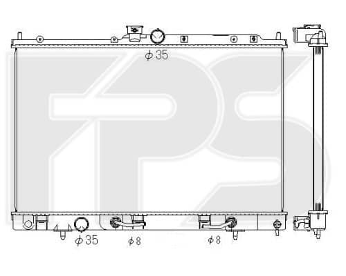 Радіатор Охолодження Mitsubishi Outlander 2003-2009, MN156319, MR993927