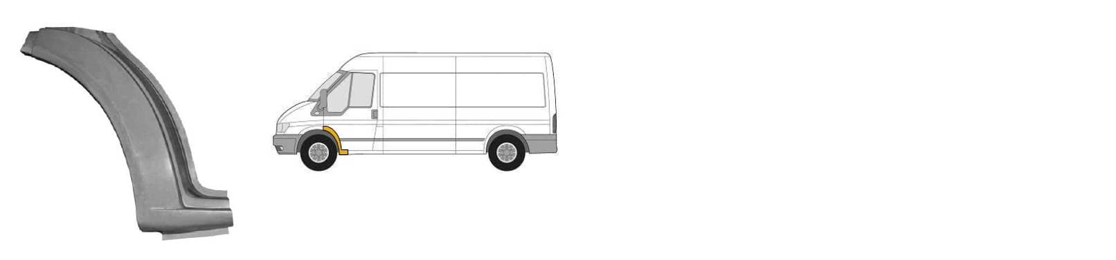 Ремчастина Металева Передня Ліва Ford Transit 2000-2006