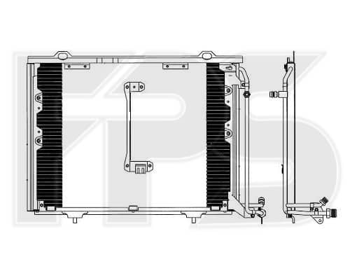 Радіатор кондиціонера Mercedes-Benz E-Class 1995-1999, 2028300570, 2028300870, 2028301270, A2028300570, A2028300870