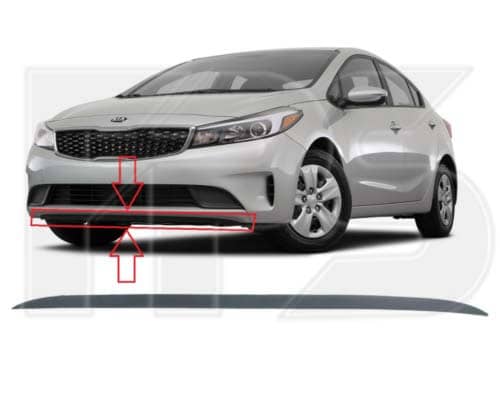 Спойлер Бампера Передній Правий Kia Cerato 2016-2018
