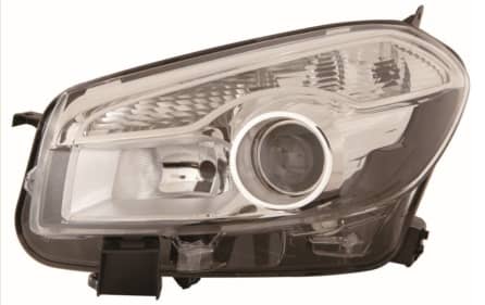 Фара Передня Передня Права Nissan Qashqai 2010-2014, 26010BR00A, 26010BR00B, 26010BR02A