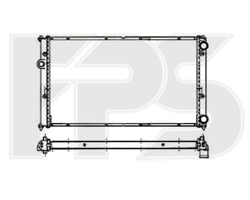 Радіатор Охолодження Seat Ibiza / Cordoba / Inca 1993-1999, 1H0121253A, 1H0121253AK, 1H0121253C, 1H0121253P, 6K0121253M
