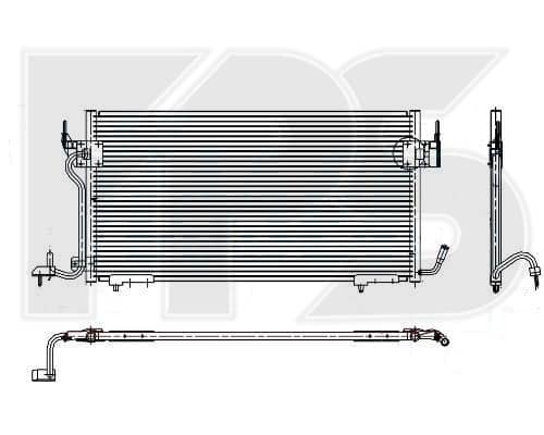 Радіатор кондиціонера Citroen Berlingo 1997-2002, 6455V8