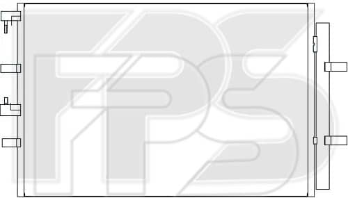 Радіатор кондиціонера Ford Transit Connect / Tourneo Connect 2013-2018, 1778169, BK2119710AB, BK2Z19712A, CK4Z19712A, CK4Z19712B, CK4Z19712C