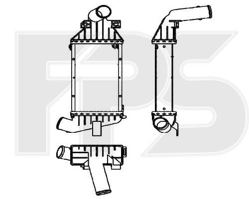Радіатор Наддуву Opel Astra 1998-2009, 09129353, 1300405, 90570747, 9119480, 9129353