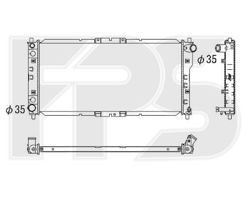 Радіатор Охолодження Mazda 626 1992-1997, KF1215200B, KL2015200, KL2015200C, KL2015200E, KL2015200F, KL2015200G, KL2015200H