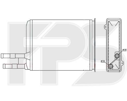 Радіатор Пічки Citroen Jumper 1994-2001, 1307156080, 1320774080, 1320776080, 1321309080, 644893, 6448F9