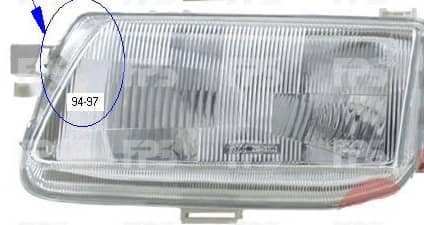 Фара Передня Передня Права Opel Astra 1991-1997, 90511096, 90511103, 1216004, 1216456, 1216460, 1216461, 1216509, 1216510, 1216513, 1216514, 1216517, 1216518, 1216519, 1216520, 90511089